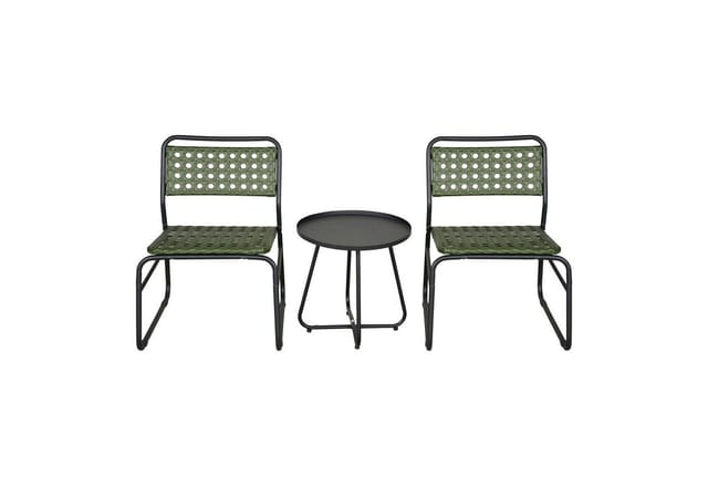 Casa.pro - Bistroset Brienza 3-tlg. Polyrattan Grün [ ]