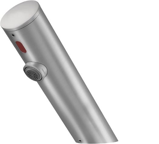 Waschtischarmatur Mit Elektronischer Steuerung Und Batterieversorgung, Farbe Gebürsteter Stahl Mcm 702601 Edelstahl Gebürstet