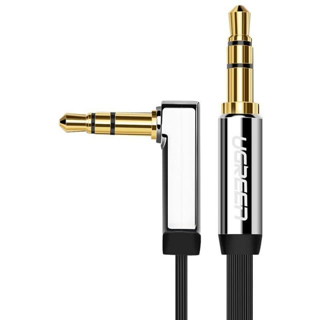 Flachkabel Aux-audiokabel 3,5 Mm Miniklinke 1 M Silber