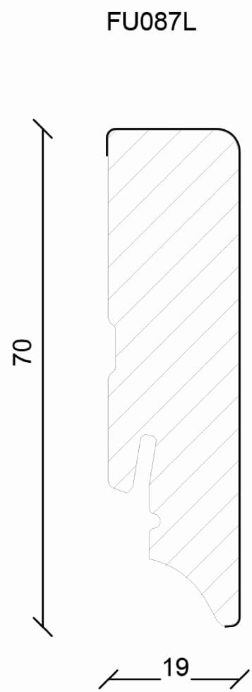 Neuhofer Fußleiste 240 Cm 70 X 19 Mm Eiche Burlington Sockelleisten