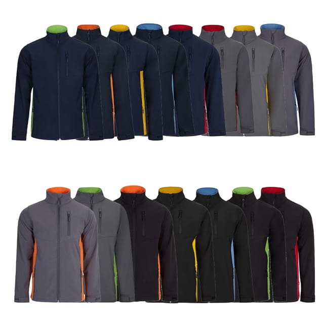 106004 Zweifarbige Softshell-arbeitsjacke - S - Schwarz / Grün - Velilla