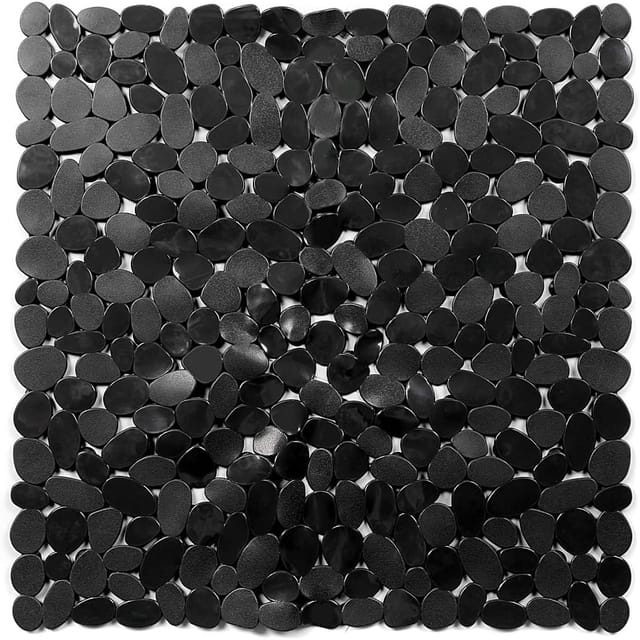 Linghhang - Rutschfeste Duschmatte, 54 X 54 Cm (schwarz), Quadratische Duschmatten, Rutschfeste Und Schimmelresistente Badewannenmatte, Rutschfeste Kinder-badematte, Maschinenwaschbar Mit Saugnapf-teppich