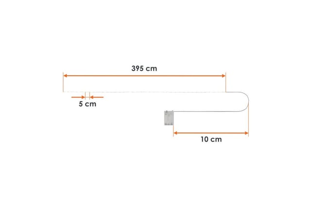 Draht Lichterkette 395 Cm Mit 80 Led Und 8 Leuchtfunktionen - Warm Weiß - Garten Deko Beleuchtung Außen Innen Batterie Betrieben Mit Timer