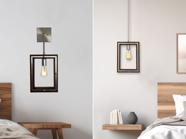 Quoizel - Hängende Wandleuchte Westerly 2 In 1 Wand- & Pendelleuchte, 4-stufig Verstellbar