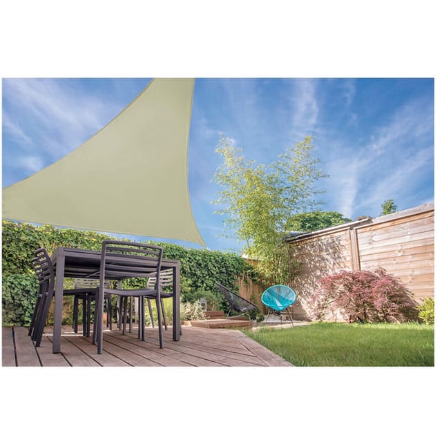 Vordach Segel Dreiecksform Farbe: Sand 3,6x3,6x3,6m Ambiente