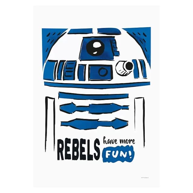 Komar Canvasbild Star Wars R2d2 More Fun - 60 X 40 Cm - Bild Auf Keilrahmen - Vintage Und Retro