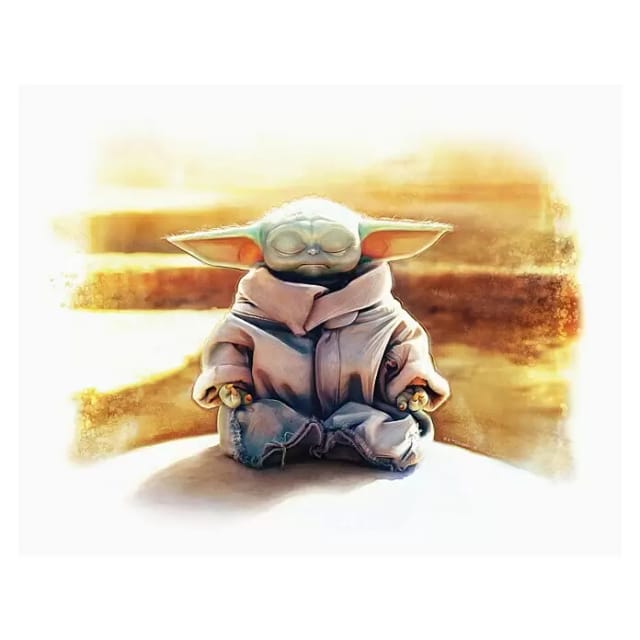 Komar Canvasbild Star Wars The Mandalorian Grogu Meditation King - 30 X 40 Cm - Bild Auf Keilrahmen - Für Kinderzimmer