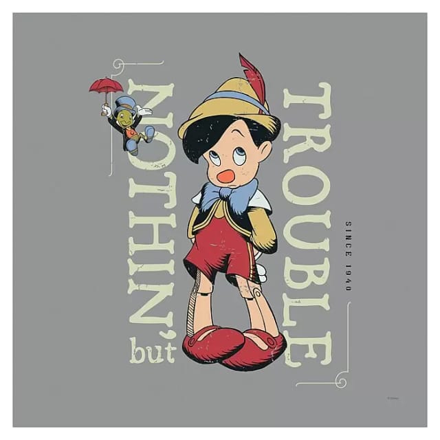 Komar Canvasbild Hey Pinocchio - 40 X 40 Cm - Bild Auf Keilrahmen - Für Kinderzimmer