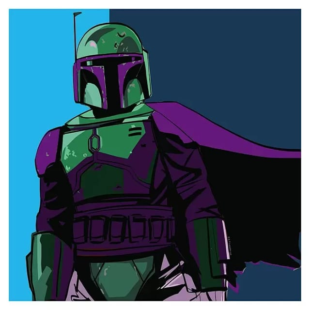 Komar Canvasbild Star Wars Cyberart By Boba Fett - 40 X 40 Cm - Bild Auf Keilrahmen