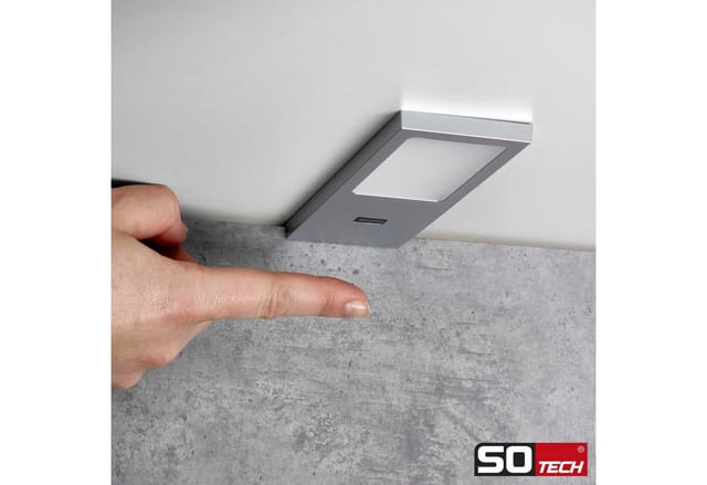 Sotech Led-möbelleuchte Giulia Ii Mit / Ohne Sensor Silbergrau, 4000k Neutralweiß Inkl. Trafo & Verteiler, 4er Set
