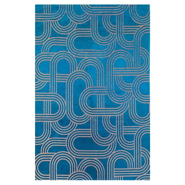Beneffito - Teppich - Disco Kollektion - Night Fever - Teppich - Blaugrün - 170x240cm