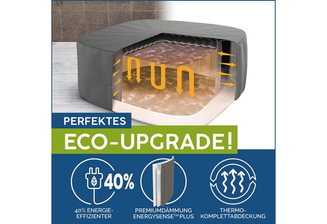 Bestway Energysense Thermoabdeckung Eckig Spa Grau 230x71 Cm