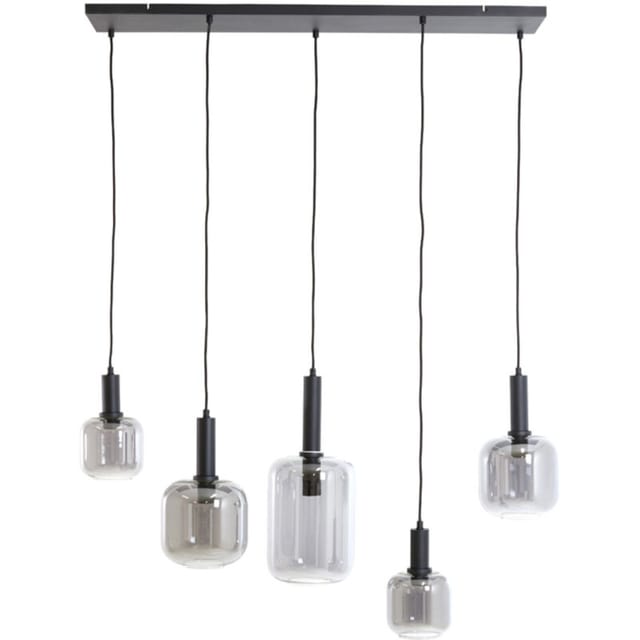 Hängeleuchte - Lekar - Schwarz - Glas - - Light&living