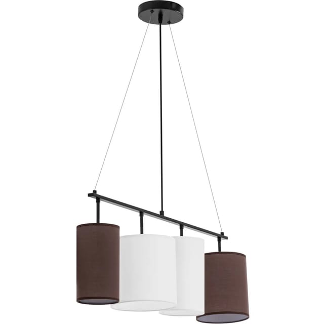Uniprodo - Pendelleuchte Mit Vier Stoffschirmen 40 W Pendellampe Hängelampe Deckenlampe