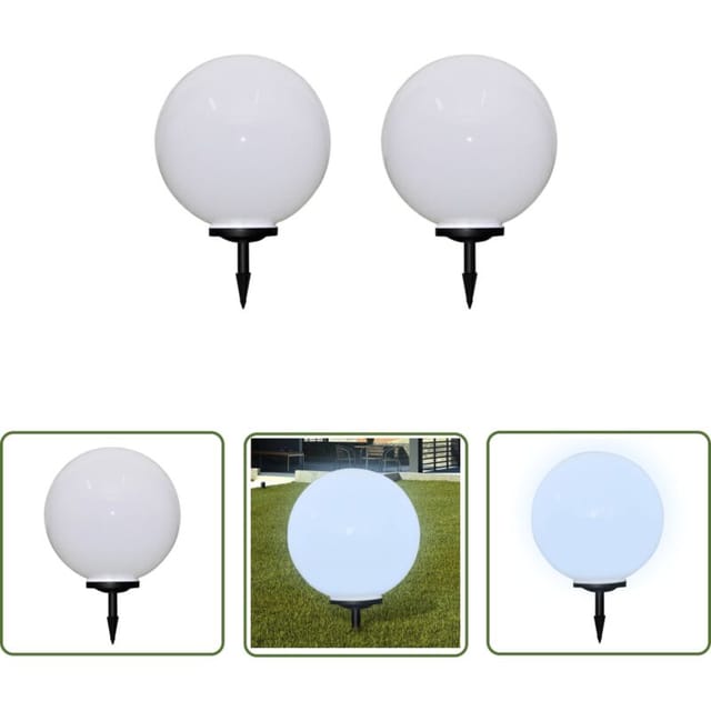 The Living Store Wegeleuchten 2 Stk. Led 50 Cm Mit Erdspieß - Led Solarleuchte - Gartenleuchte - Outdoor Beleuchtung - Wegleuchtern - Terrasse Beleuchtung