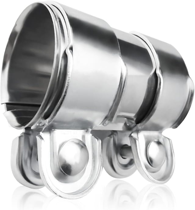 Kcvv - 50 Mm Auspuffschelle, Universelle Doppelauspuffschelle, Auspuffschalldämpfer-rohrband-stoßverbinder, Edelstahl-auspuffschellenzwinge