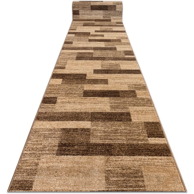 Läufer Karmel Deski Bretter Nuss 120cm Beige 120x1000 Cm