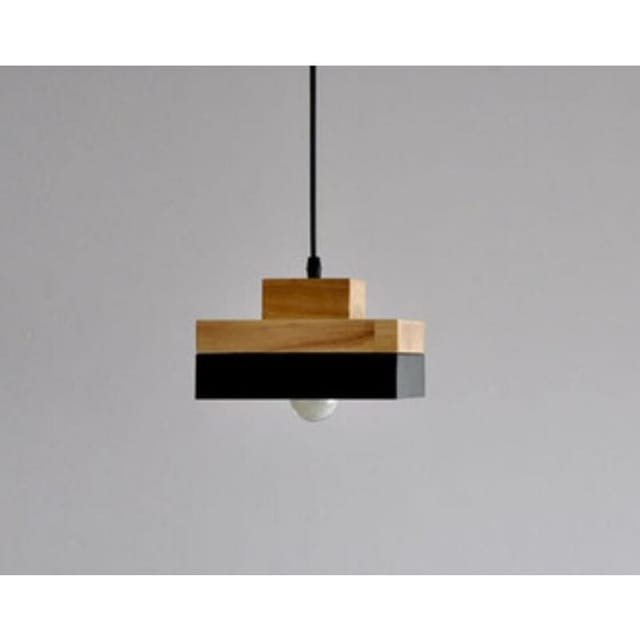 Moderne Pendelleuchte Zeitgenössische Deckenleuchte Weiß Lackierte Hängeleuchte Deckenleuchter Hängeleuchte Aus Holz Und Metall Hängeleuchte, Quadratisch, Schwarz - Gabrielle