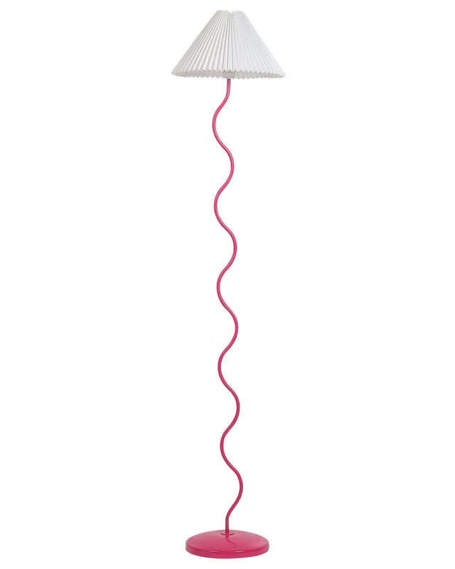 Stehlampe Rosa Mit Metallfuß 161 Cm Plisseeschirm Stoffschirm Kegelform Langes Kabel Mit Schalter Modern Schlaf- U. Wohnzimmer Beleuchtung