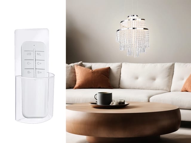 Meinewunschleuchte - Led Kronleuchter Mit Acryl Kristallbehang Und Fernbedienung Ø 38cm