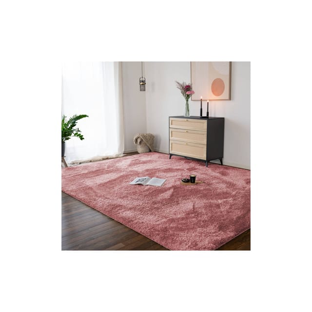 Home Deluxe - Hochflor Teppich Sofi Farbe: Altrosa, Größe: 150 X 80 Cm Teppich Hochflorteppich Flor Wohnzimmer