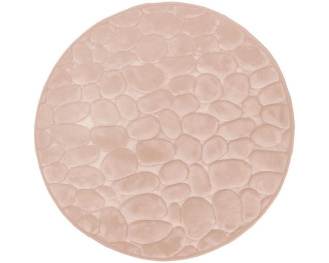 Euroshowers GmbH Badematte Memory Foam Bellarina Hellrosa Ø60 cm, Memory funktion, Rutschhemmende Beschichtung auf der Unterseite, 100% polyester, memory foam (stoppning), latex SBR, Rund, Memory funktion, Rutschhemmende Beschichtung auf der Unterseite
