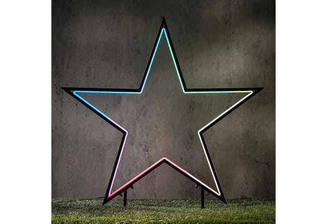 edelman LED Stern Luca Lighting Gartenstecker Neon, LED fest integriert