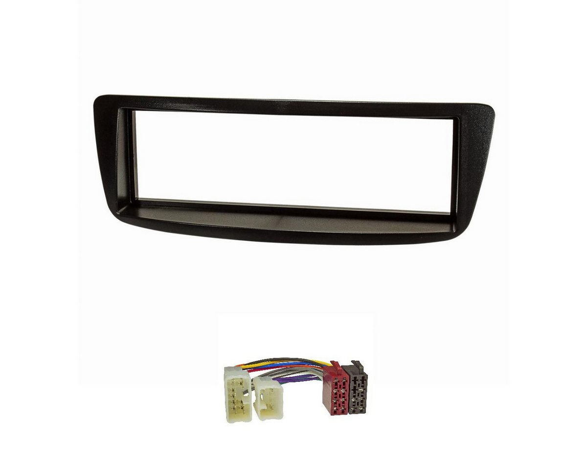 tomzz Audio Radioblende Set passt für Toyota Aygo schwarz mit Radioadapter ISO Autoradio Bild 3