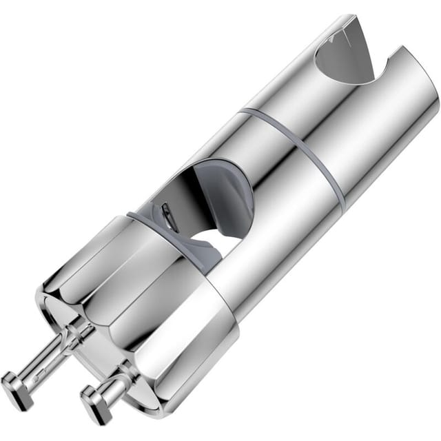 Ccykxa - Ersatz-duschkopfhalter – Universeller Verstellbarer Handbrausehalter Mit 2 Haken Für 16 Bis 28 Mm Duschstange, Duschstangenhalter-befestigung, Wandmontierter Duschhalter Aus Abs, Silber