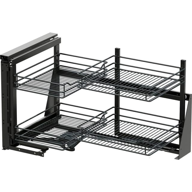 Vs Cor Fold Eckschrank Auszug Links Classic - Set Für Küchenunterschränke Mit Kb 900mm - Korbablage Aus Stahldraht, Stahl Pulverbeschichtet Lava - Vauth-sagel