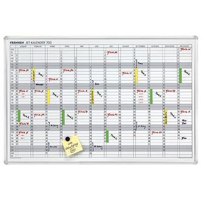 Jahresplaner Jetkalender 703 90 X 60 Cm (b X H) 12 Monate Inkl. Tafelschreiber Trocken Abwischbar Finemarker Feucht Abwischbar 3 Haftmagnete