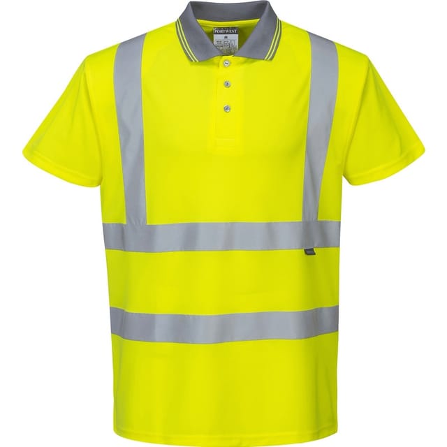 Polo Hochsichtbar Kurzarm Gelb L