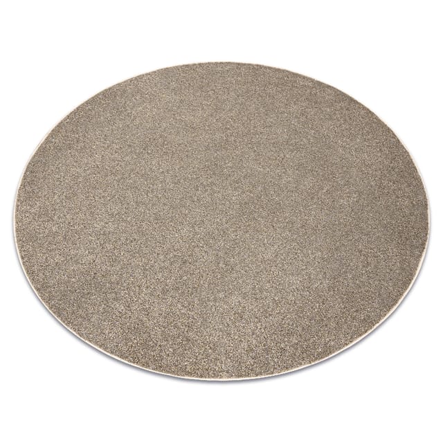 Teppich Rund Excellence Hellbraun 222 Eben, Melange Brown Rund 100 Cm