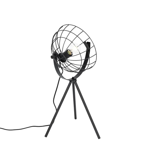 Industrielle Stativ-tischlampe Schwarz Verstellbar - Hanze