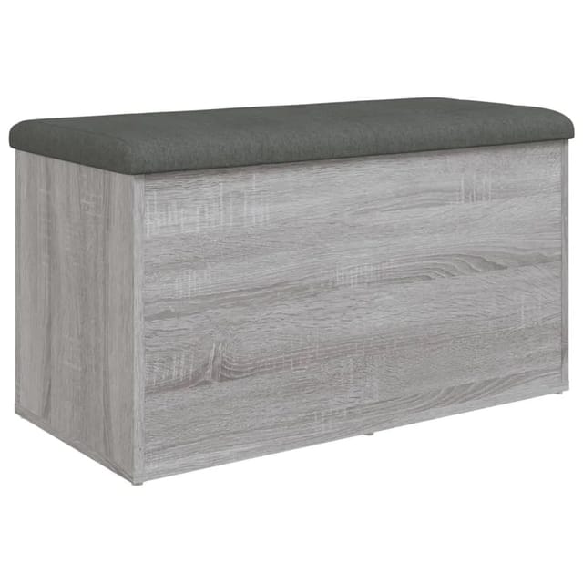 Sitzbank Mit Stauraum Grau Sonoma 82x42x45 Cm Holzwerkstoff Vidaxl