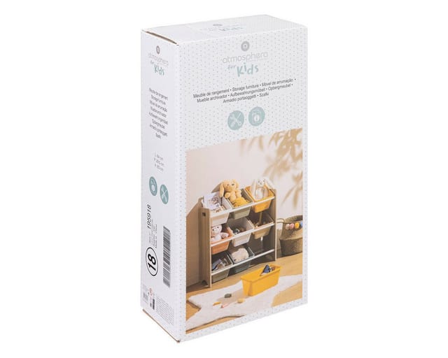 Regal Mit Spielzeugkisten, 9 Farbige Boxen, 60 X 29,5 X 66 Cm