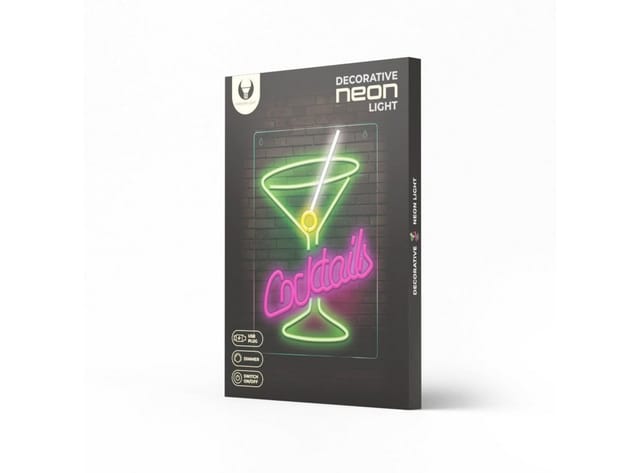 Neon Plexi Led Cocktails Pink Green - Forever
