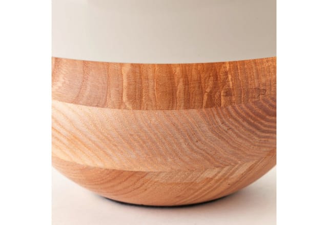 Nalam Tischleuchte 20cm Holz Hell/grau Metall/holz Schnurzwischenschalter 1x D45, E14, 40 W, Geeignet Für Tropfenlampe (nicht Enthalten) - Brilliant
