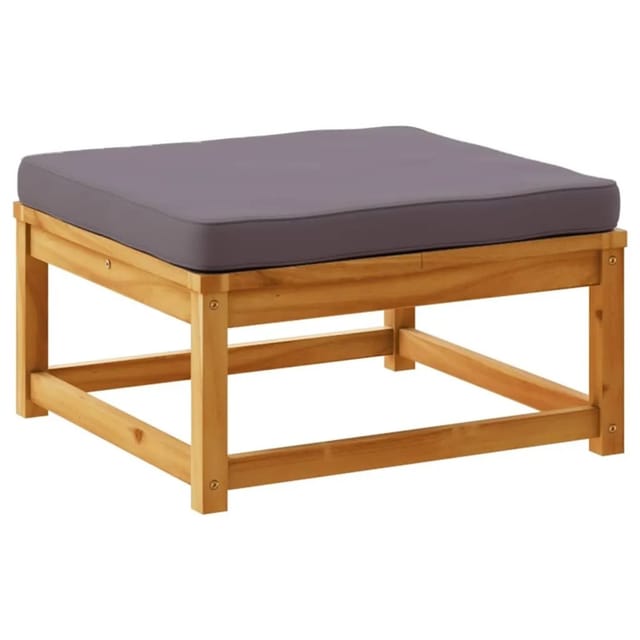 Gartenhocker Mit Kissen Massivholz Akazie Vidaxl