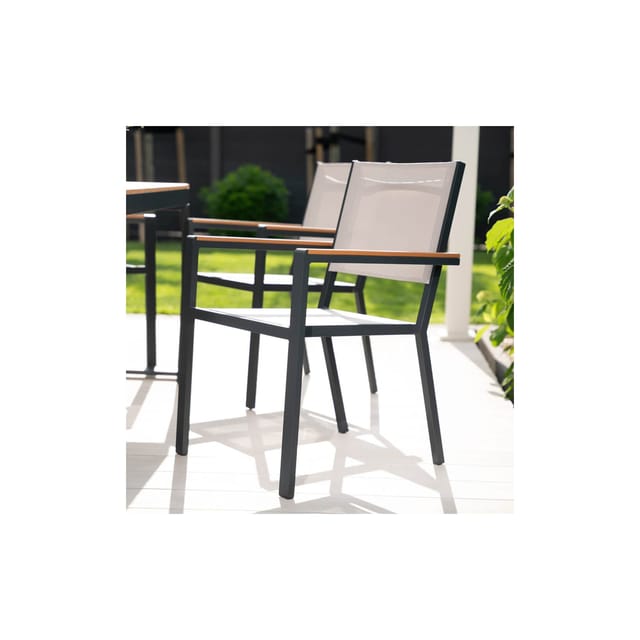 Home Deluxe - Gartenstuhl Stapelbar Sedia Menge: 7 Gartenmöbel Garten Sitzgruppe