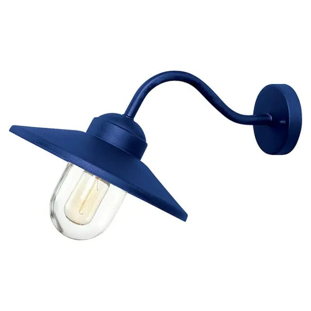 Elstead - Außenwandleuchte Klampenborg Aus Edelstahl Blau, Ausladung 42cm