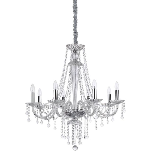 Amadeus - 8 Licht Pendelleuchte Trasparent, E14 - Ideal Lux