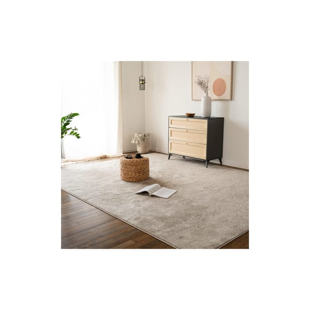 Home Deluxe - Kurzflor Teppich Fofi Farbe: Beige, Größe: 110 X 60 Cm Teppich Kurzflor Matte Flor