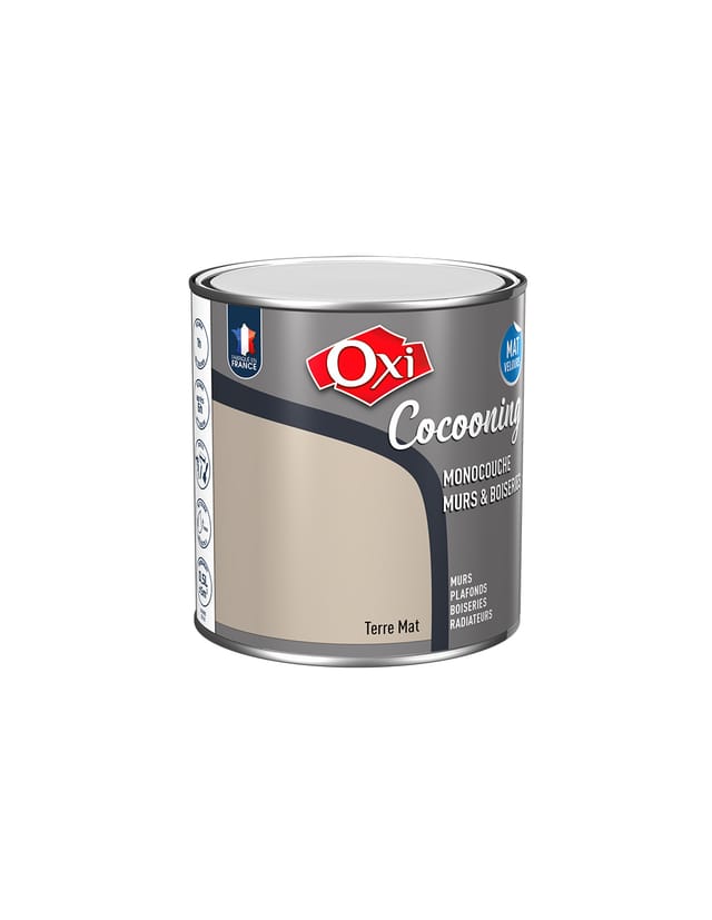 Oxi Wand- Und Holzfarben Cocooning Matt Velours Erde 0,5l - Oxi