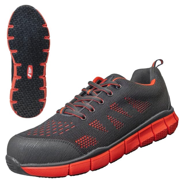 Nitras - Sicherheitsschuhe Sonic Step S1 7440 Schwarz / Rot Gr. 39