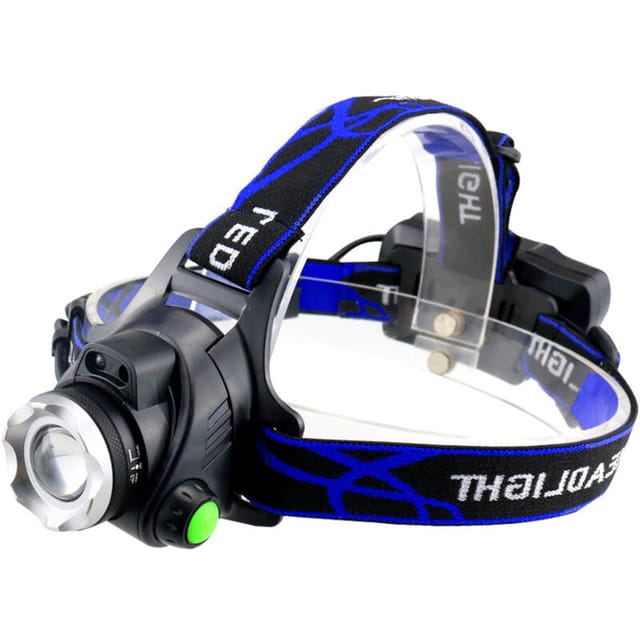 Wiederaufladbare Led-stirnlampe, 1200 Lm, Ip64, Wasserdicht, Stirnlampe, Zoombar, 3 Modi, Mit Usb-kabel, 2 18650-batterien Mit Kontrollleuchte Für Camping - Ahlsen