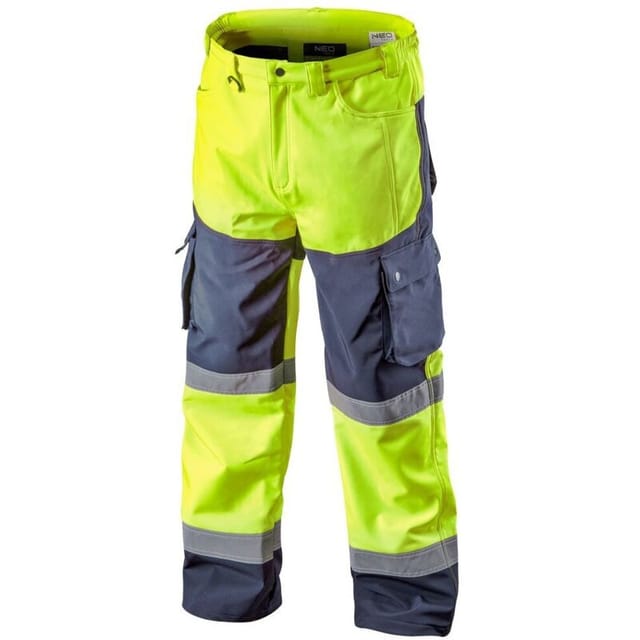 Softshell-warnschutzhose Mit Reflektionsstreifen Neongelb Xxl