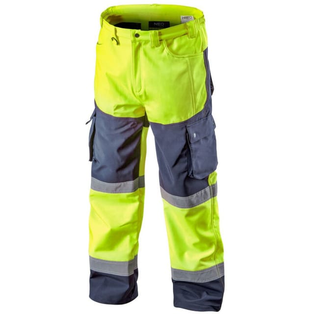 Softshell-warnschutzhose Mit Reflektionsstreifen Neongelb M