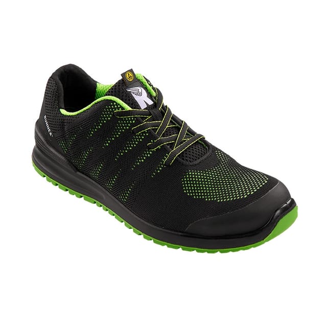 Runnex® S1p Esd-sicherheitshalbschuhe Sportstar Schwarz/grün 510745 Gr. 45