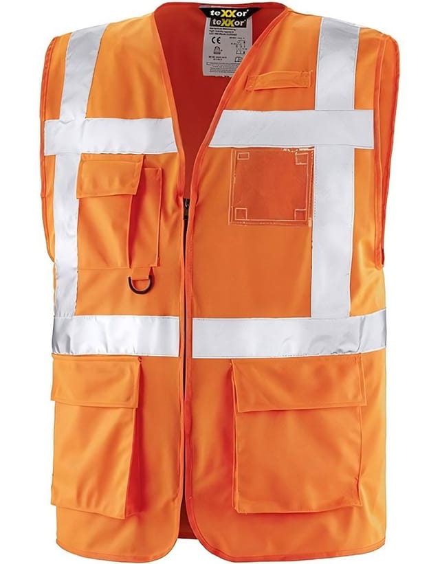 Texxor® Warnschutz-weste Dundas 100% Polyester Leuchtorange 4207 Gr. 5xl